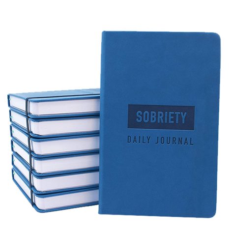 Sobriety Journal for Men & Women (Blue) – 188-page Daily Journal with Reflections & Inspirational Quotes. Perfect Sobriety Gift!