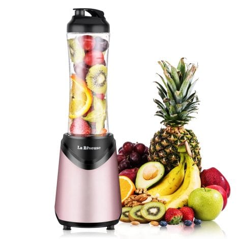 The Dreamer Smoothie Maker – 300 Watts, 18 oz Portable Bottle, BPA-Free, Perfect for Travel (Pink)