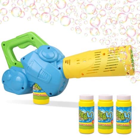 Duckura Bubble Leaf Blower: Fun outdoor toy for toddlers, with bubbles, perfect for birthdays and Halloween parties.