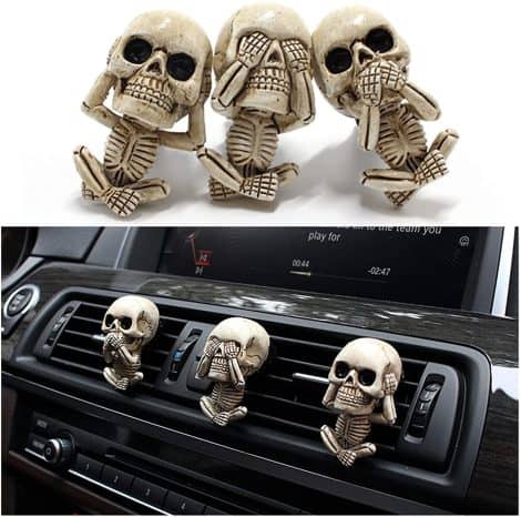 Spooky Skull Vent Clips: Cool Halloween-themed air fresheners to add fun and style to your car’s interior.