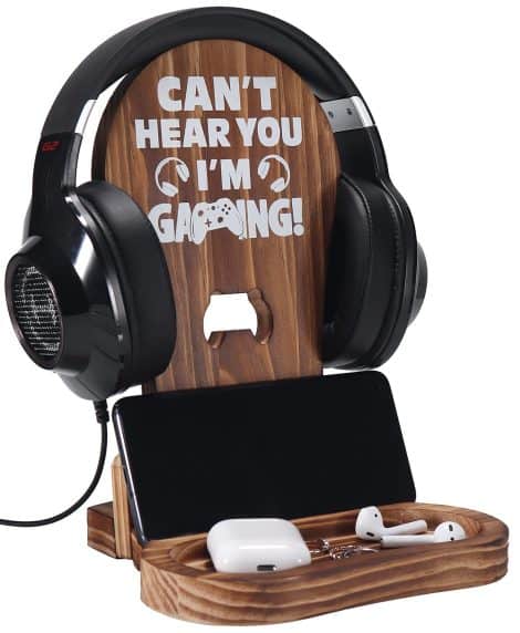 Slothoem Gaming: Perfect gifts for teen boys, men, gamers. Decorate your gaming room with style! Gaming headset stand.