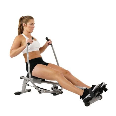 Sunny Health & Fitness Smart Compact Rowing Machine: Total Body Workout with Low Impact and Bluetooth Connectivity.