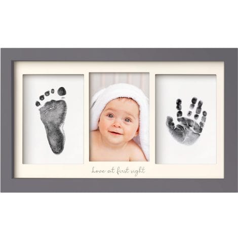 Gunmetal Gray Inkless Baby Hand and Footprint Kit – Create precious keepsakes without any messy ink. Perfect for baby showers or gifts.