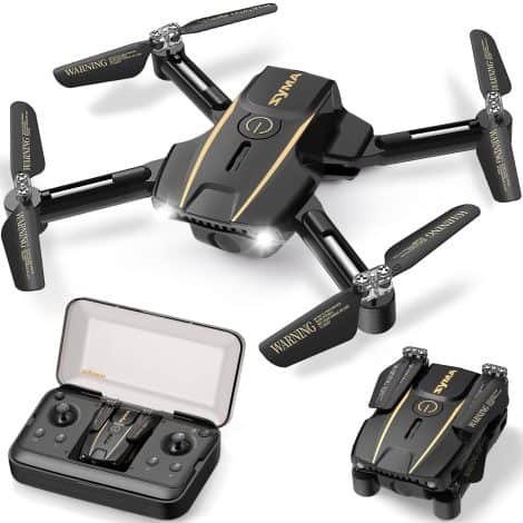 Easy-to-use, foldable Mini Drone for Beginners by SYMA. Perfect gift for boys and girls to enjoy flying indoors.