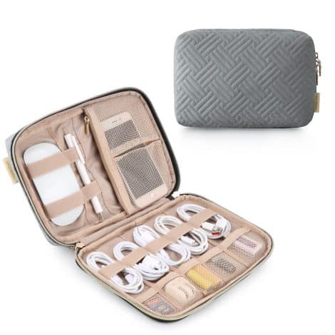 Compact BAGSMART Electronics Travel Case to keep your travel essentials organized. Perfect for women and tech accessories.