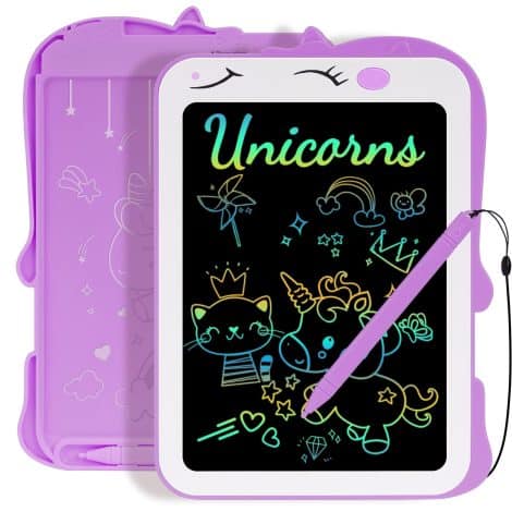 Colorful 8.5″ LCD Drawing Tablet – Perfect Unicorn Gift for Girls (Ages 3-7) – Great Stocking Stuffer!