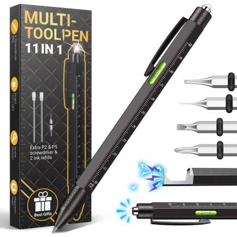 Cool Tool Pen – Unique multitool perfect for stocking stuffers, birthdays, Father’s Day, and those hard-to-shop-for men!