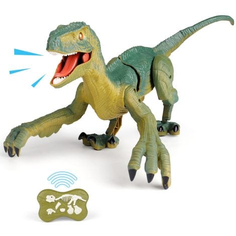 Build a large, walking Velociraptor with a VERTOY remote control dinosaur toy. Perfect birthday gift for kids 3-12!