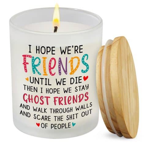 Funny Friend Candle Gift: Vanilla Lavender Scented Candle – Perfect Friend Gift for Birthdays, Graduations, or Just Because.