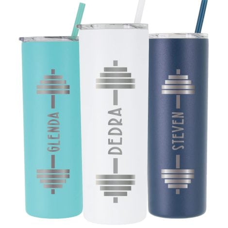 AVITO Custom 20 oz Fitness Coach Tumbler with Laser Engraved Design – Stainless Steel, keeps drinks fresh.