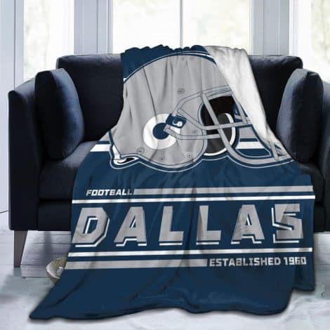 Dallas Football Stadium Throw Blanket – Cozy gift for fans, perfect for living room or bedroom décor, size 60″ x 50″.