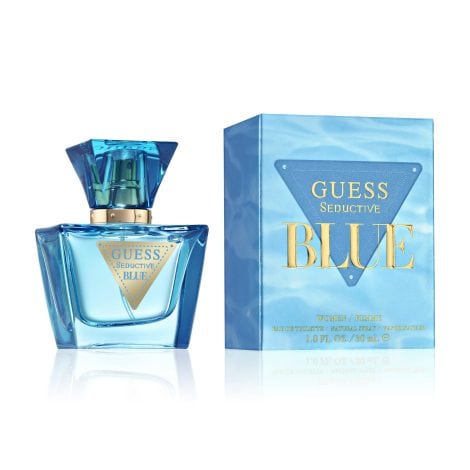 GUESS Seductive Blue Women’s Eau de Toilette Perfume Spray, 1.0 Fl. Oz, captivating fragrance for American women.