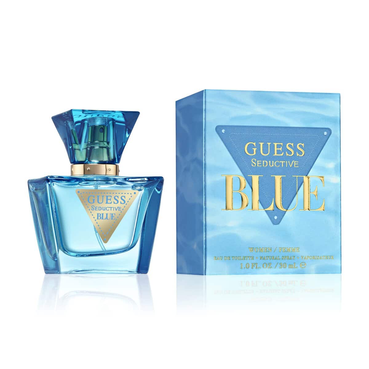 GUESS Seductive Blue Women/Femme Eau de Toilette Perfume Spray For Women, 1.0 Fl. Oz.