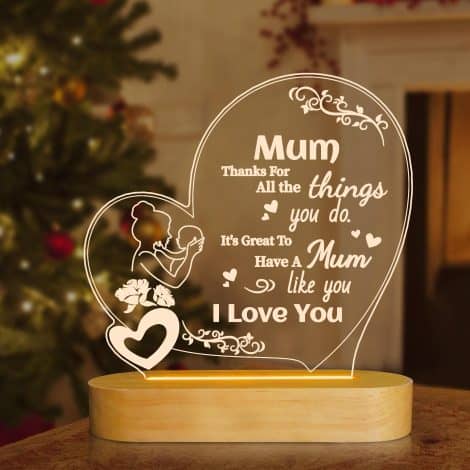 “Anywin Mother Gifts: Love-filled Night Light for Home Decor, Perfect for Celebrating Mom on Special Occasions.”