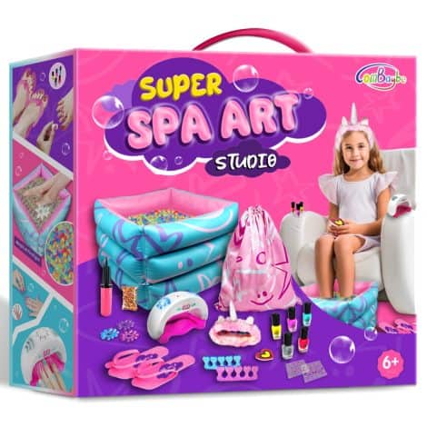 Spa-inspired {brand name}’s Nail Polish & Foot Spa Set – Perfect Girls’ Gift (Ages 7-12). Amp up self-care!