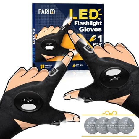 PARIGO LED Flashlight Gloves – Perfect gift for the adventurous outdoor enthusiasts who have it all.