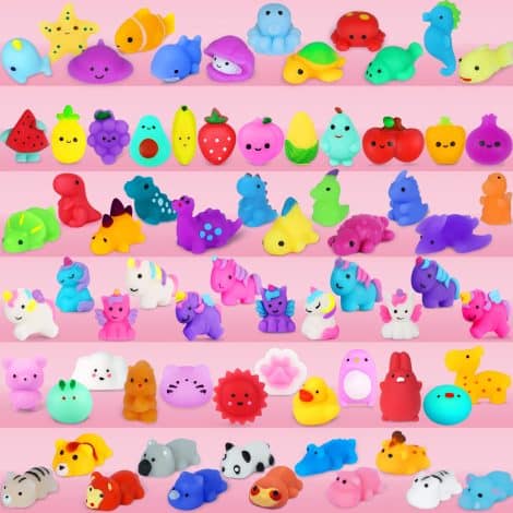 “Get 72 adorable Mochi Squishy Toys with 6 cute themes! Perfect for parties, holidays, and stress relief.”