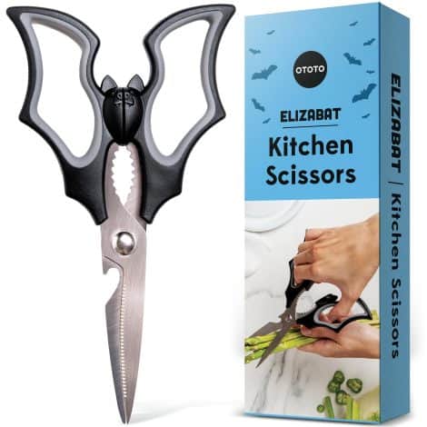 Introducing the adorable Elizabat Kitchen Scissors – the perfect spooky Halloween gift for bat lovers!