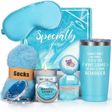 Gifts for Her Spa Set: Includes a Personalized Wine Tumbler; Perfect for Wife, Girlfriend, Sister, Friends; Ideal for Holidays