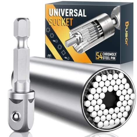 Unique gift options for men who have it all: Super Universal Socket – perfect stocking stuffers or Christmas gifts for Dad, him, or your husband. Cool gadgets!