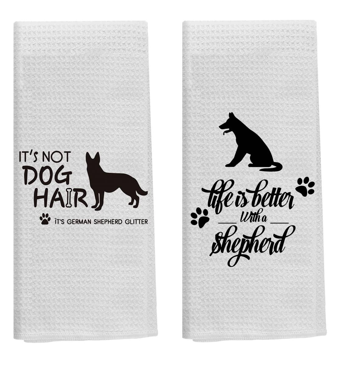 German Shepherd Kitchen Towels Set - German Shepherd Gifts for Women, 2 Pieces 16 X 24 Inch Bathroom Hand Towels, Tea Towels for Kitchen Decorative, German Shepherd Decor