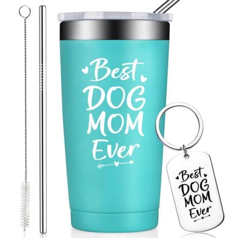 BIRGILT Dog Mom Gifts for Women: Perfect gift for the best dog mom ever! Funny and practical tumbler.