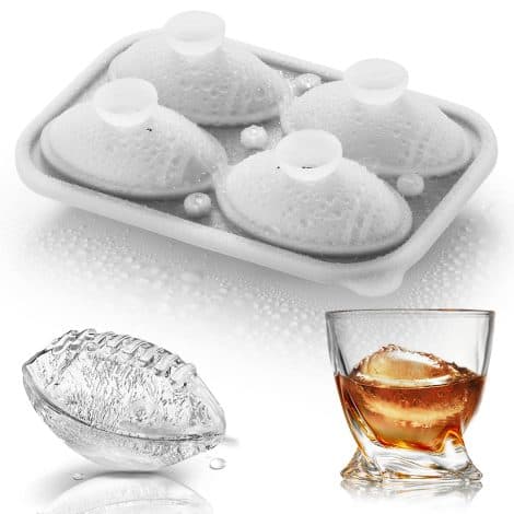 ACOOKEE Football Ice Cube Mold: Create fun football-shaped ice cubes for game day, whiskey, cocktails, and bourbon.