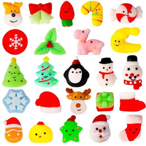 MGparty 24-Piece Christmas Squishies – Fun Mochi Toys for Kids, Perfect Stocking Stuffers and Goodie Bag Fillers.