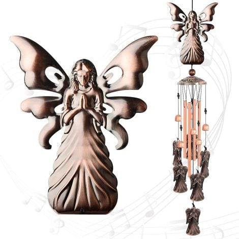 Retro Angel Wind Chimes by JOBOSI: Perfect outdoor Christmas gift for women, moms, and grandmas.