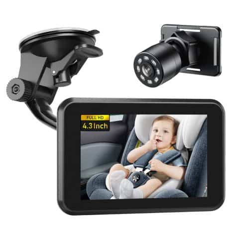 Itomoro Baby Car Camera: Clear HD Night Vision Monitor for Babies, Easy to Install in 5 Mins.