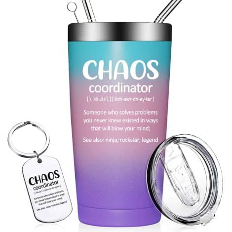 20oz Tumbler – Gifts for Women – Show your appreciation with Chaos Coordinator Gifts – Perfect for Boss, Coworker, or Friend!