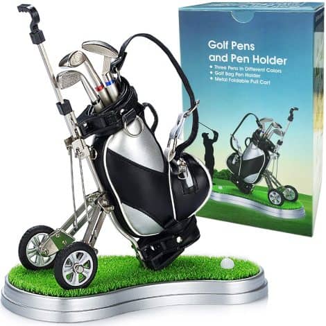 “Jishi Golf Pen Holder: A funny and unique golf-themed office accessory, perfect for Christmas and office gifting!”