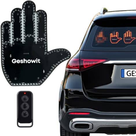 Men’s Car Accessories: Remote-controlled Fun Finger Light – Spread Love, Peace, and Joy to Drivers! Perfect as Gifts.