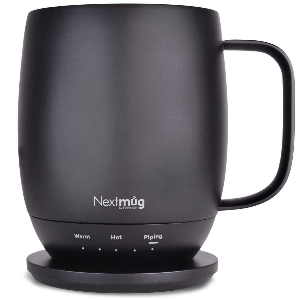 Nextmug - Temperature-Controlled, Self-Heating Coffee Mug (Black - 14 oz.)