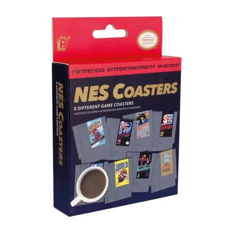 Retro Nintendo NES Coasters for Gamers – Set of 8 with Donkey Kong, Zelda, Mario, and More.