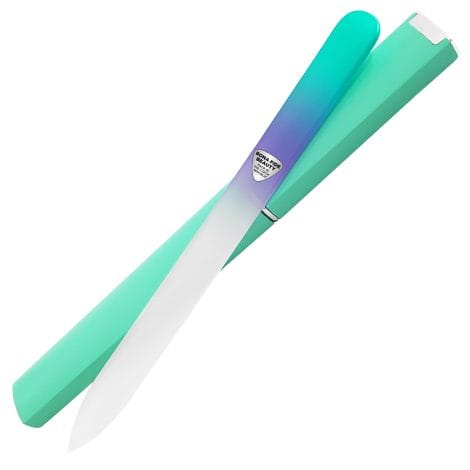 High-quality Czech glass nail file with case, perfect for natural nails, a sweet gift for women.