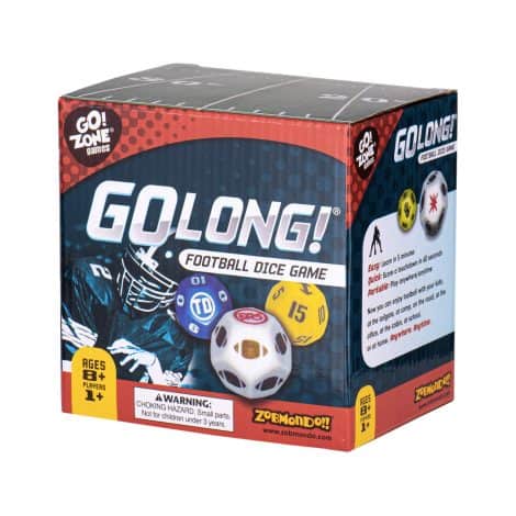 GoLong Football Dice Game: Fun for all ages! Comes with a handy travel bag for dads and boys.