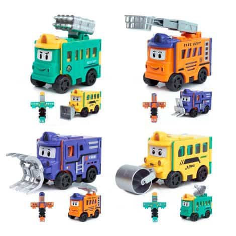 Versatile Toy Cars – Ideal for boys 3+ years, set of 4 construction-themed toys perfect for birthdays, holidays, and parties.