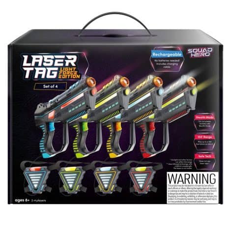 Rechargeable Laser Tag Set – Interactive outdoor game for ages 8 and up. Fun for boys and girls!