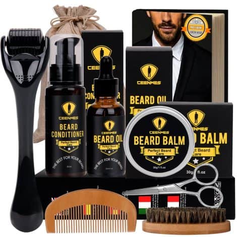 Upgrade your grooming routine with the Ceenwes Beard Grooming Kit – the perfect gift for the holidays!