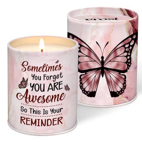 Butterfly-themed 10Oz candles for Women, perfect for Birthday, Valentines Day or any occasion to make her laugh.