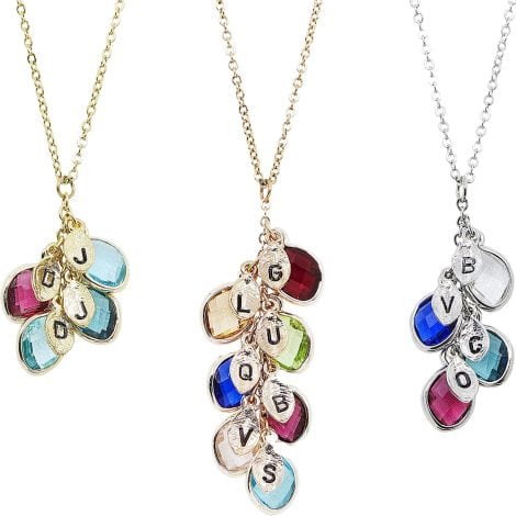 Customizable Birthstone Necklace: The perfect gift for Mom, Grandma, or any special woman in your life.