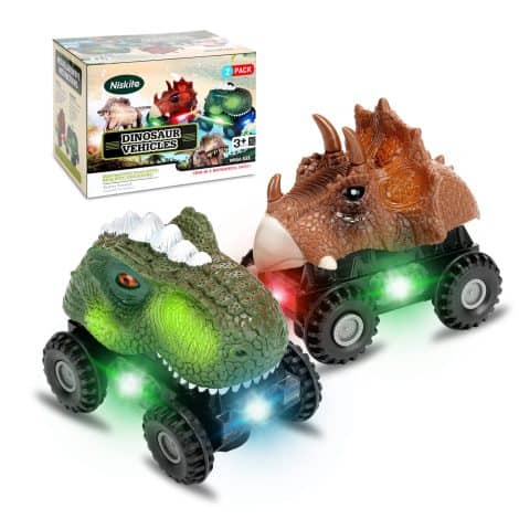 “Niskite Dinosaur Toys: Perfect Gift Set for Little Boys, 2-5 years old, with Dino Cars!”