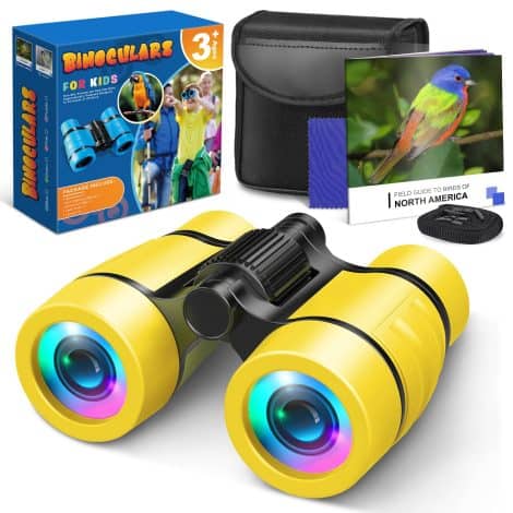 LET’S GO! Binoculars for Kids: Outdoor learning toy for 3-8 year old boys and girls. Perfect preschool gift!