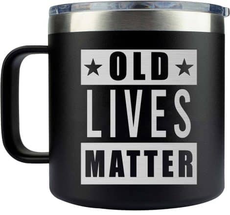 Gifts for Men from MINIVINE – Perfect for Dads! Ideal for Christmas, birthdays, retirement, and more. 14oz black Dad Coffee Mug.