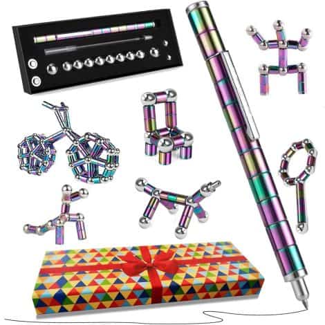 Colorful Magnetic Pens, Fun Fidget Toy & Birthday Gifts for Him, Kids, Teenagers, and 8-12 Year Olds.