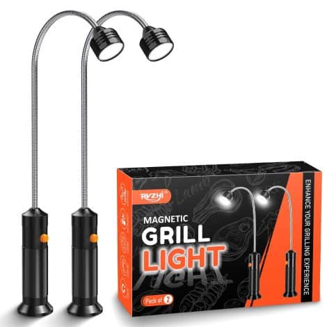 Bright Magnetic LED BBQ Lights, 2 Pack: Cool gadgets for grilling enthusiasts, perfect Christmas gifts for men.