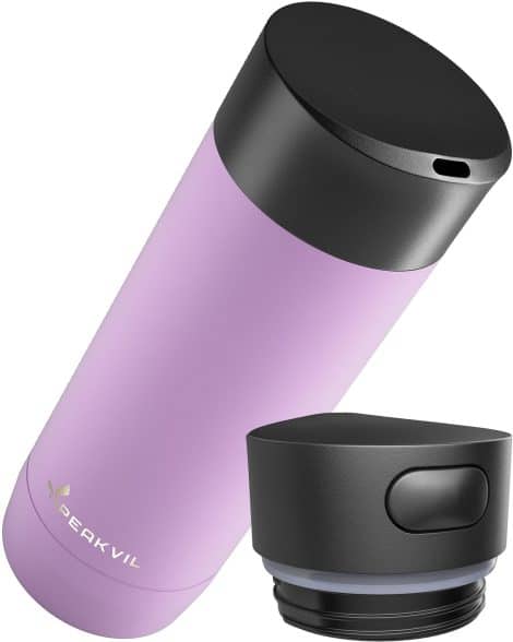 12oz Travel Mug with Lid – Keeps Drinks Hot for 5 Hours, Cold for 12 – Stainless Steel