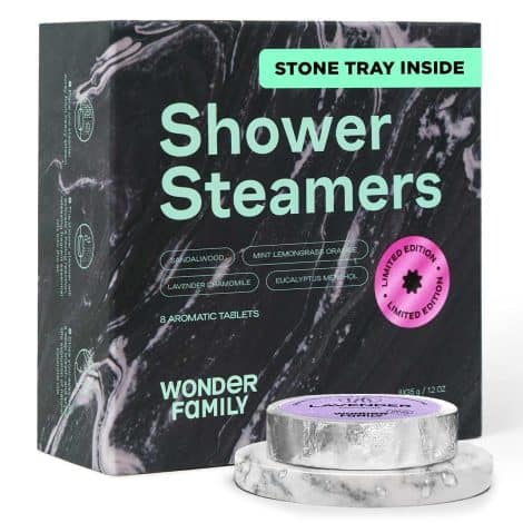 8-pack of Shower Steamers Aromatherapy with Stone Tray – Shower Bombs for a luxurious home spa experience.