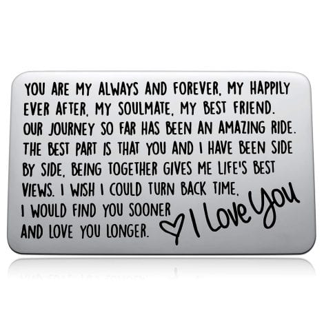 Romantic Wallet Card for Him from Her – Sentimental Anniversary or Valentine’s Day Gift!